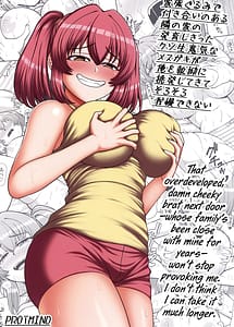 Cover | Kazokugurumi de Tsukiai no Aru Tonari no Ie no Hatsuiku shikitta Kuso Namaiki na Mesugaki ga Ore o Shitsuyou ni Chouhatsu shite kite Sorosoro Gaman Dekinai | View Image!